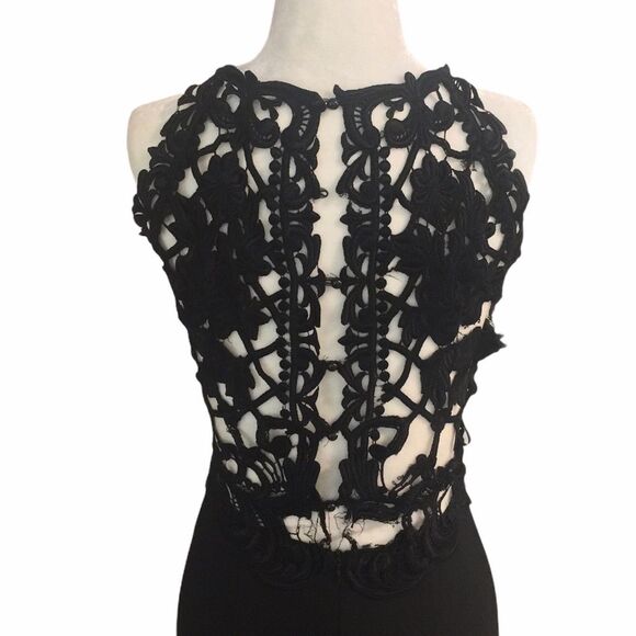 Jessica McClintock Vintage Black Mermaid Gown - Picture 7 of 16